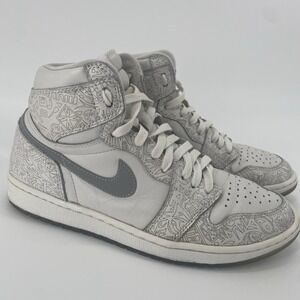 Air Jordan 1 HI OG Laser White Met Silver 705289-100 Retro High top US Size 10